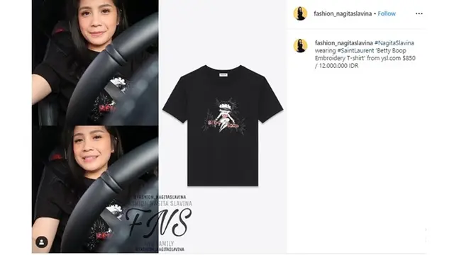 Terlihat Biasa, Harga 7 Kaos Nagita Slavina Ini Bikin Geleng kepala