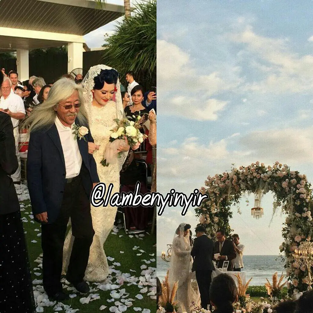 Pernikahan Derby Romero dan Claudia Adinda. (Instagram/lambenyinyir)