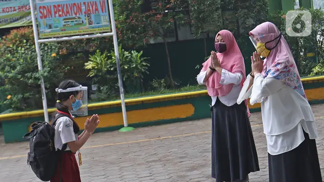Intip Uji Coba Pembelajaran Tatap Muka di Sekolah Bekasi