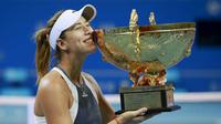 Garbine Muguruza menang straight set 7-5, 6-4, pada laga final kontra Timea Bacsinzky, Minggu (11/10/2015).