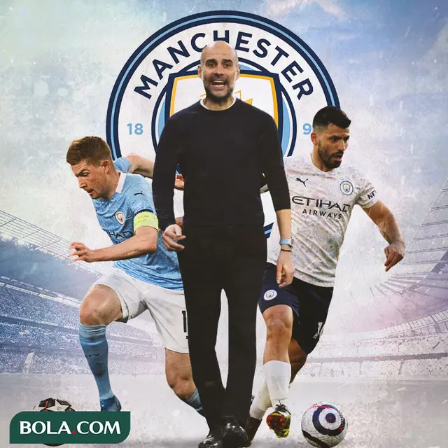 Manchester City - Kevin de Bruyne, Pep Guardiola, Sergio Aguero