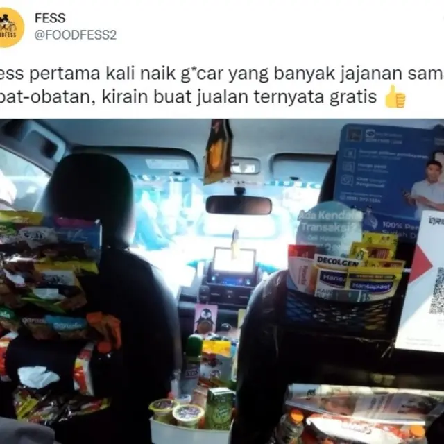 Taksi Online Sediakan Aneka Jajanan dan Obat Gratis