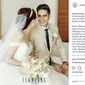 Marcell Chandrawinata telah resmi menikahi Deasy Priscilla. Keduanya tampak serasi dengan busana yang dikenakan (instagram/thebridedept)