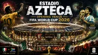 Cover Stadion Azteca menjadi venue laga pembuka Piala Dunia 2026. (Bola.com/AI Generated)