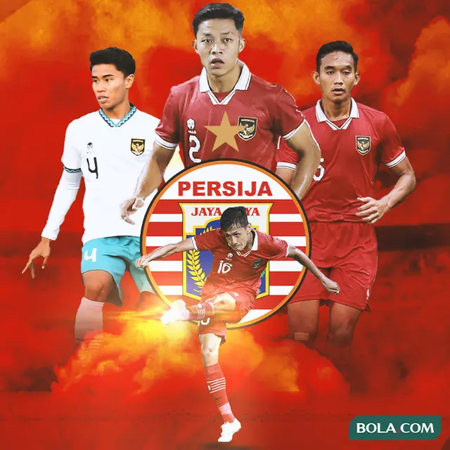 Ilustrasi - Timnas Indonesia U-23 dan logo Persija Jakarta