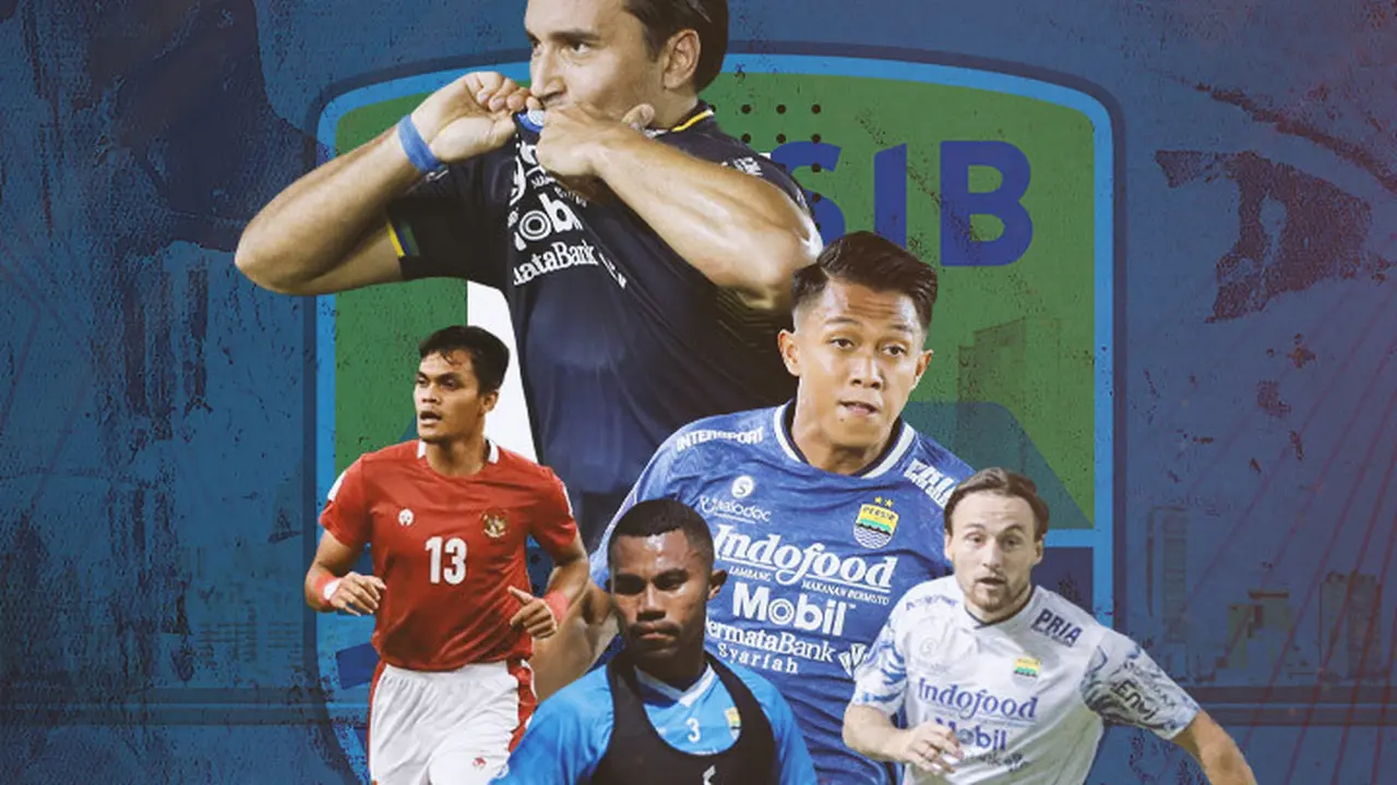 Persib Bandung - Ilustrasi Marc klok, Ezra Walian, Febri Hariyadi, Rachmat Irianto, dan Ardi Idrus