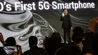 Oppo ungkap smartphone 5G pertamanya. (Liputan6.com/ Sulung Lahitani)