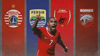 Ilustrasi - Boas Solossa, Persija Jakarta, Persib Bandung, PSM Makassar, Borneo Samarinda (Bola.com/Adreanus Titus)