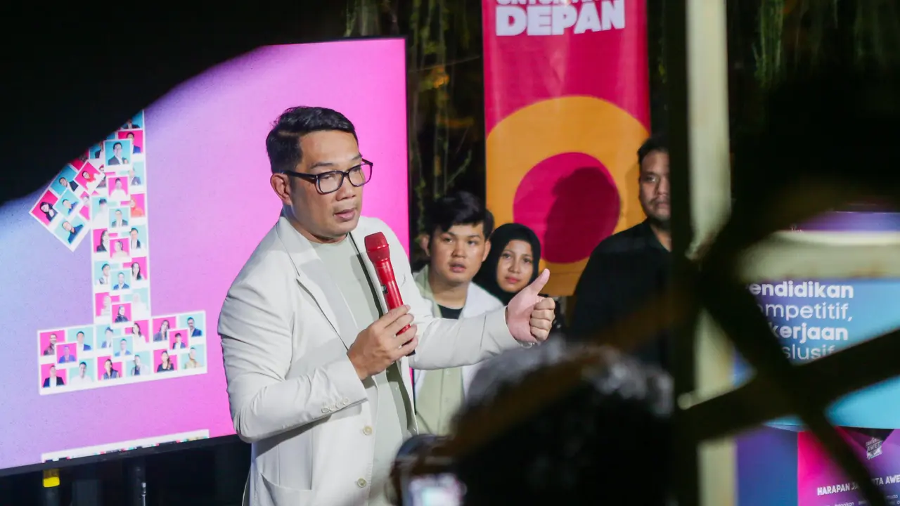 Calon Gubernur Jakarta nomor urut 1, Ridwan Kamil memaparkan sejumlah program yang akan diusungnya bersama Suswono (RIDO) untuk anak muda.