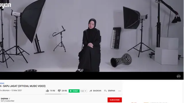 Meski Tuai Pro Kontra, Lagu Terbaru Sabyan Mampu Tembus Trending 3 dalam Satu Hari