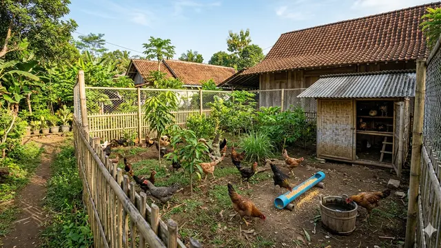 Model Kebun Ayam Umbaran Efisien.