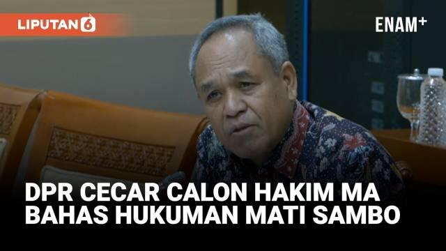 Komisi III DPR melakukan fit and proper tes calon hakim agung dan hakim ad hoc di Mahkamah Agung tahun 2025, pada Kamis (11/9).

Hakim Pengadilan Tinggi Banjarmasin Alimin Ribut Sujono dicecar anggota Komisi III Benny K Harman. Alimin ditanya panda...