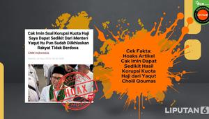 Cek fakta artikel Cak Imin dapat sedikit hasil korupsi kuota haji