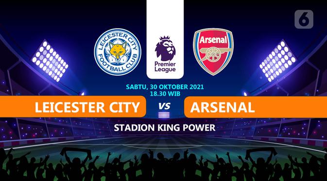 Leicester City vs Arsenal. (Liputan6.com/Trie Yasni)