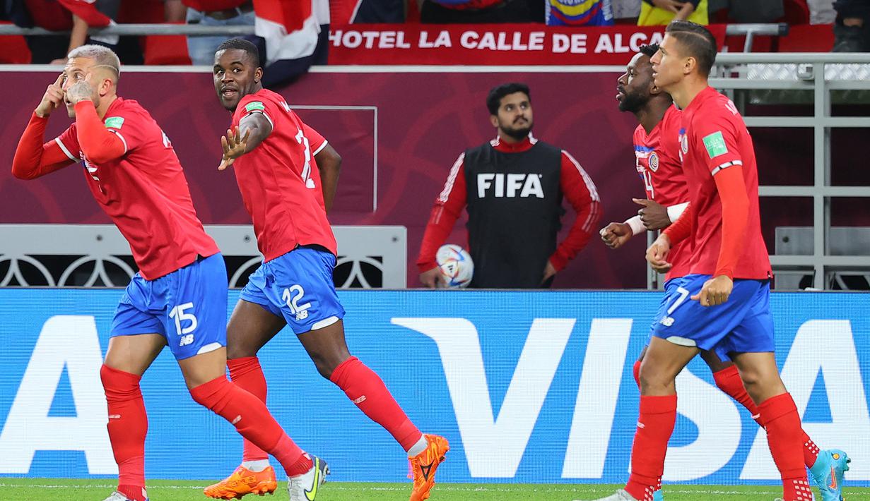 Joel Campbell mencetak satu-satunya gol Kosta Rika ke gawang Selandia Baru hanya tiga menit setelah kick off. (AFP/Karim Jaafar)