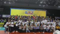 Tim voli putri Bandung bjb Tandamata menjadi juara PLN Mobile Proliga 2023 setelah mengalahkan Jakarta Pertamina Fastron di GOR Amongrogo, Yogyakarta, Sabtu (18/3/2023) malam. (Dok BJB Tandamata)