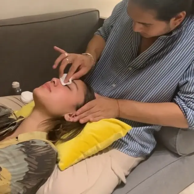 6 Momen Giorgino Abraham Bersihkan Makeup Yasmin Napper Usai Syuting, Bikin Baper