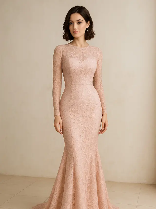 Dress Brokat Modern yang Anggun untuk Pesta