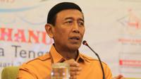 Menko Polhukam, Wiranto didukung Partai Hanura untuk maju sebagai cawapres mendampingi Jokowi pada Pilpres 2019.(Liputan6.com/Fajar Abrori)