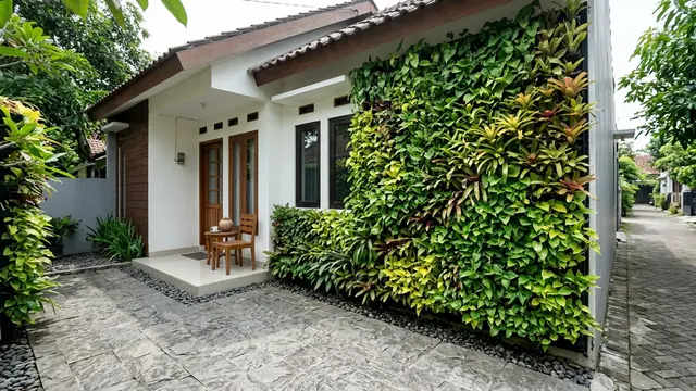 Halaman Rumah Tanpa Rumput yang Tetap Sejuk dan Sedap Dipandang