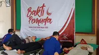 Donor darah massal Bakti Pemuda, Setetes Darah Untuk Negeri 2022 yang diikuti 5 ribu peserta di 18 Provinsi Indonesia. (Dian Kurniawan/Liputan6.com)