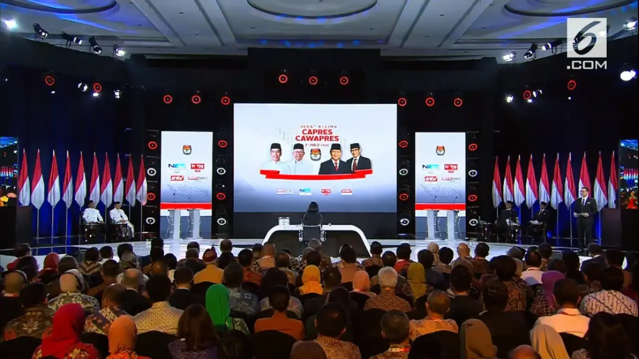 Debat Kelima Pilpres 2019. (Liputan6.com)