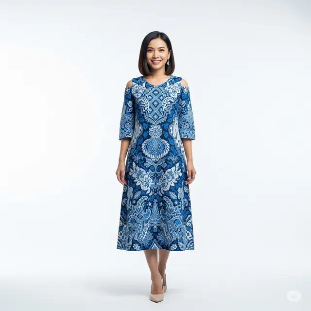 6 Model Batik Wanita Cold Shoulder yang Trending untuk Penampilan Modern dan Elegan