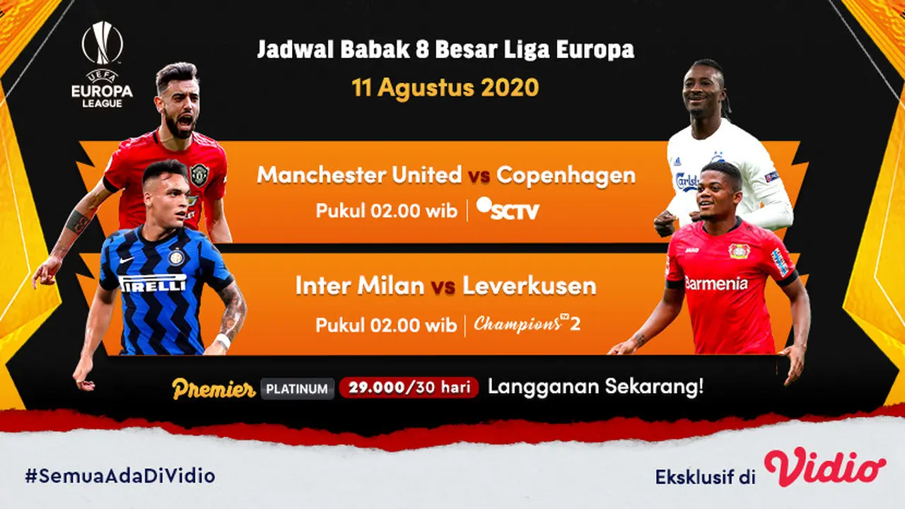 Jadwal Liga Europa 2019/20 Babak Perempat Final.