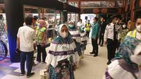 Jemaah haji Indonesia akan berangkat ke Tanah Suci melalui Bandara Soekarno Hatta. (Liputan6.com/Pramita Tristiawati)