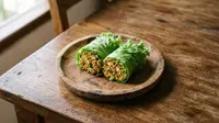 Resep Selada Isi Mie Goreng ala Sushi yang Praktis