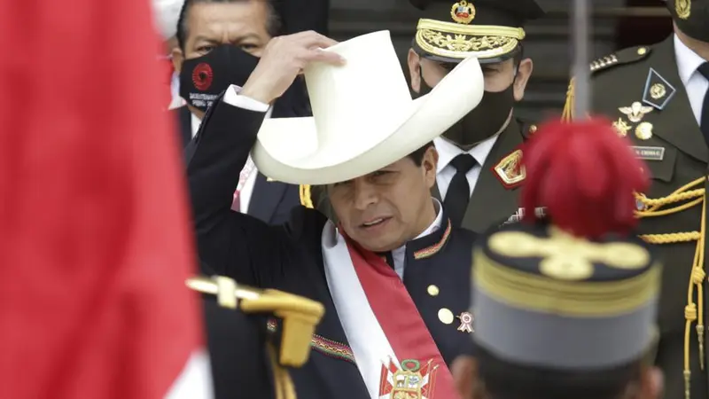 Pedro Castillo Presiden Peru yang baru. (AP)