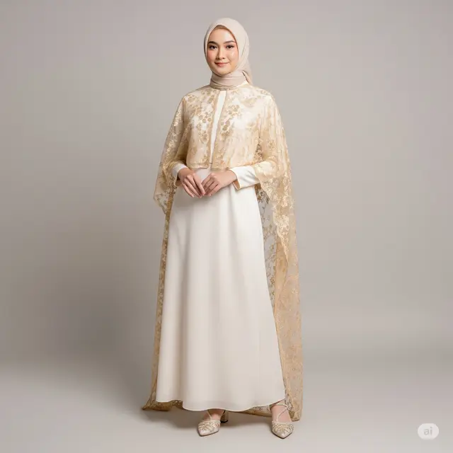 Tren Long Dress Brokat Muslim Terkini.