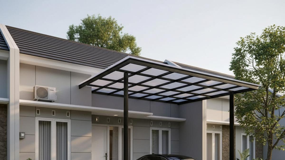 7 Konsep Rumah Tipe 36 dengan Kanopi Mobil &amp; Halaman Depan Estetik, Menambah Pesona Hunian