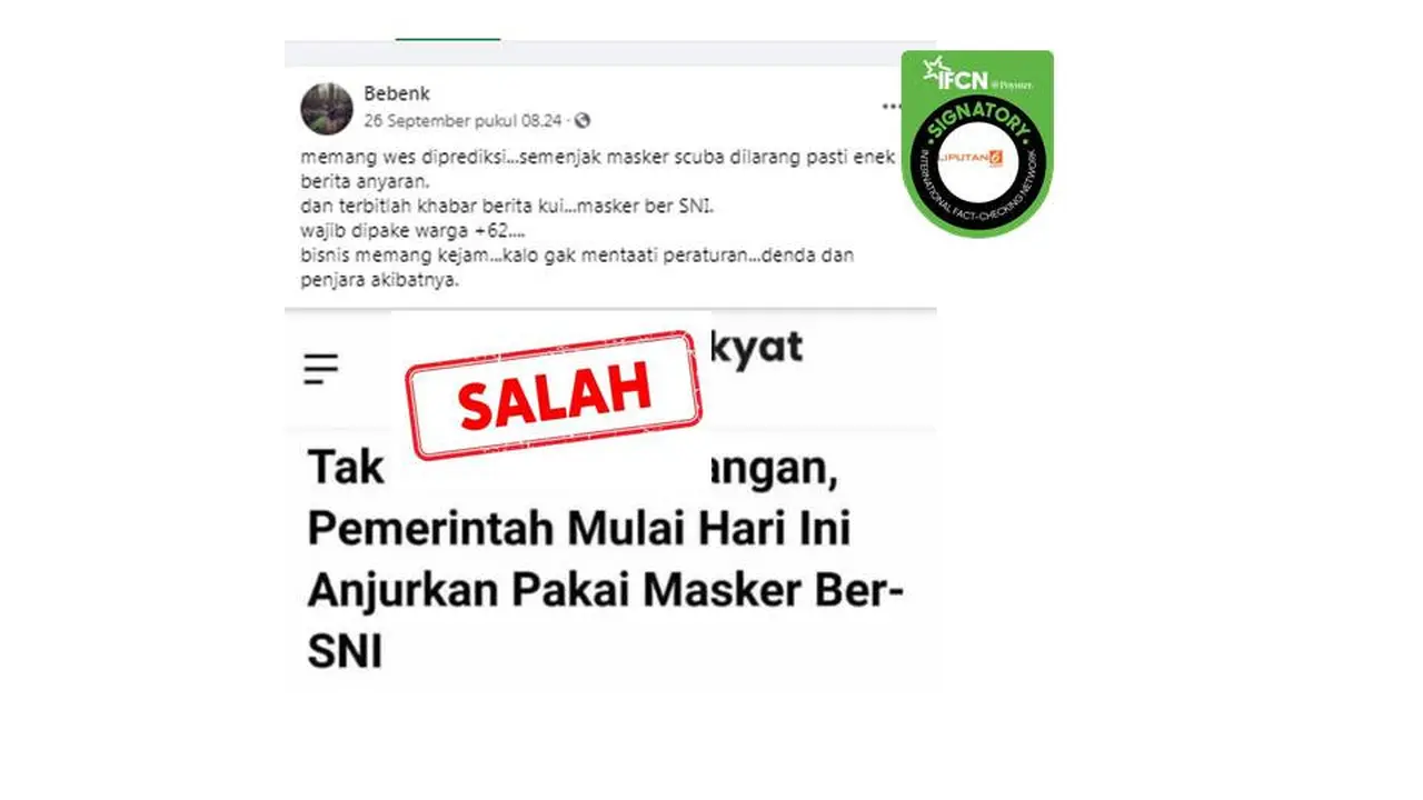 Cek Fakta Masker SNI