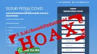 Hati-Hati, Situs Suzuki Peduli Covid Itu Hoaks