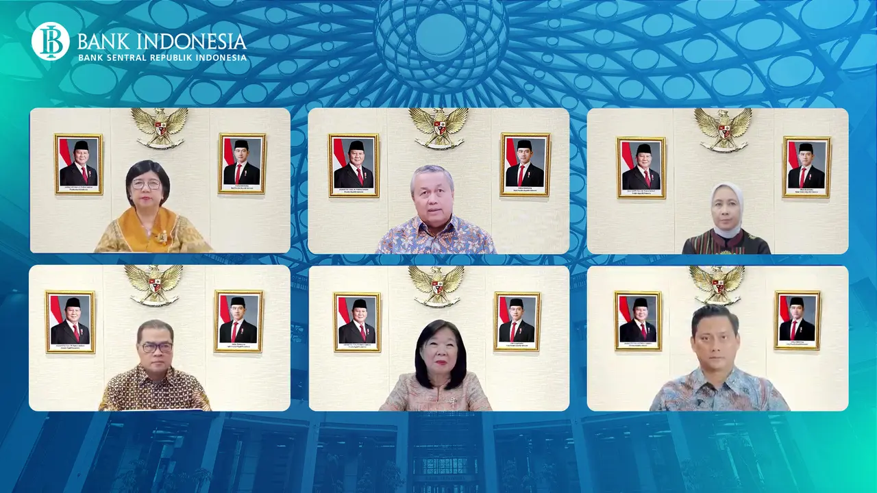 Konferensi Pers Rapat Dewan Gubernur (RDG) Bank Indonesia April 2026, Rabu (22/4/2026). (Liputan6.com/Tira)