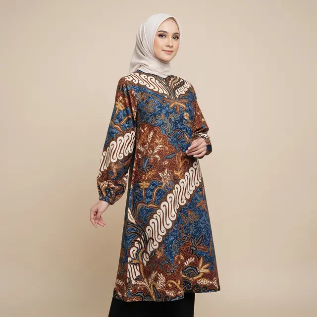 9 Model Dress Batik Bahan Dobby untuk Muslimah, Tampil Anggun dan Nyaman