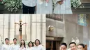 Potret kebersamaan Pamela Bowie, Armand Gunawan dan Baby Oliver bersama Uskup Gereja yang melakukan pembaptisan. Tidak menangis selama proses pembaptisan, ekspresi Baby Oliver di momen ini bikin gemas. Setelah pembaptisan kemudian dilanjutkan dengan sesi foto bersama dengan keluarga dan sahabat yang terlihat dalam unggahan lainnya Pamela Bowie. (Liputan6.com/IG/@pammybowie)