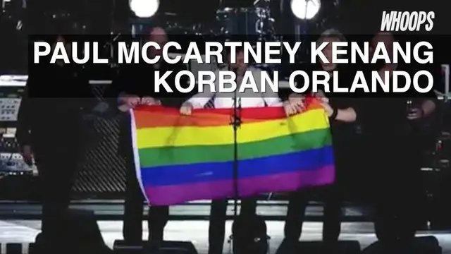 Mantan personel The Beatles, Paul McCartney, menggelar konser untuk mengenang korban penembakan klub gay, Orlando