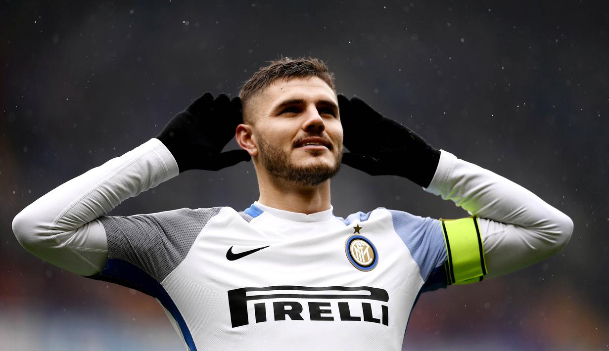 2. Mauro Icardi (Inter Milan) - 22 Gol (5 Penalti). (AFP/Marco Bertorello)
