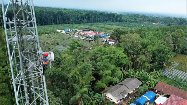 BTS XL Axiata di sekitar wilayah terdampak bencana erupsi Gunung Semeru