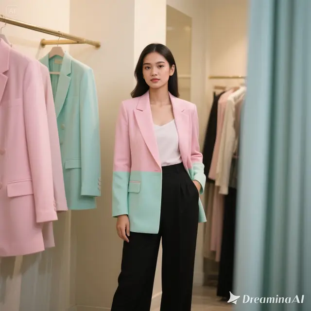 Blazer Warna Pastel Soft