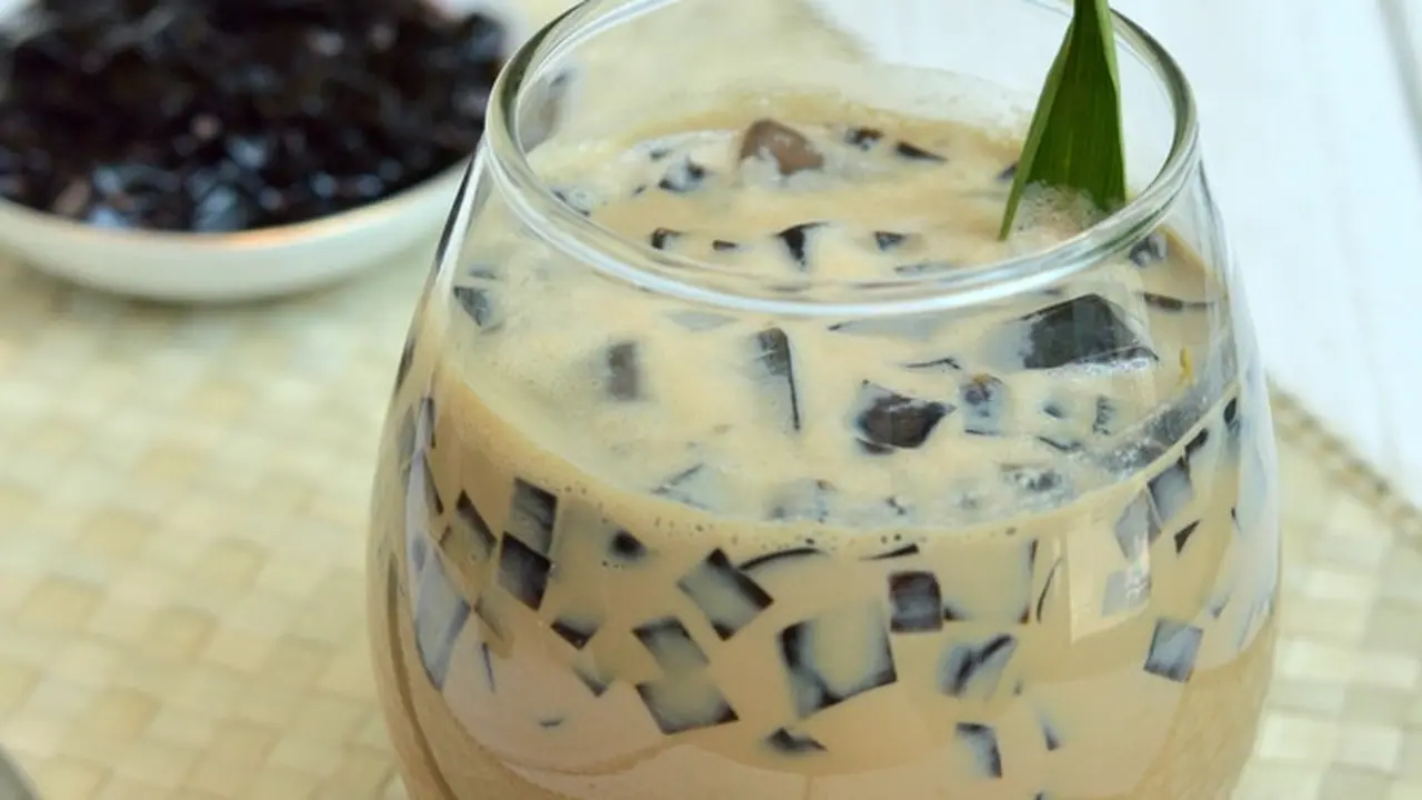 cincau susu milo cappucino