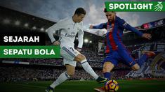 Berita video evolusi sepatu sepak bola dari masa ke masa. Cerita mengenai sepatu keren yang dipakai Lionel Messi dan Cristiano Ronaldo dimulai dari Kerajaan Inggris.