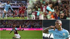 Berikut ini tujuh selebrasi terbaik Premier League 2017/2018 pekan keempat. Mulai dari selebrasi khas Leroy Sane hingga gaya telfon Gabriel Jesus. (Kolase foto-foto dari AFP)