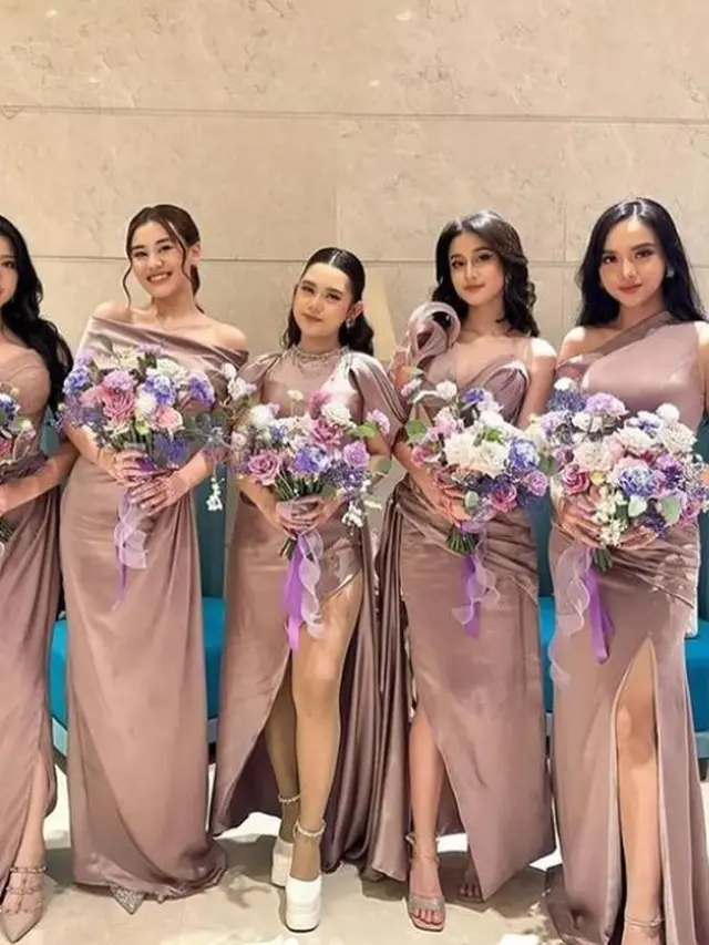 Bridesmaid pernikahan Rizky Febian dan Mahalini (Instagram/thebridestory)
