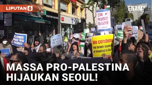 VIDEO: Massa di Seoul Korea Selatan Kembali Adakan Demo Bela Palestina