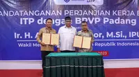 Penandatanganan Perjanjian Kerja Bersama (PKB) antara Balai Pelatihan Vokasi dan Produktivitas (BPVP) Padang dan Institut Teknologi Padang.