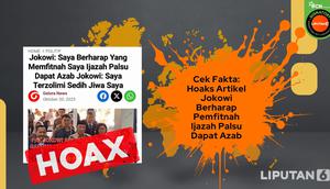 Cek fakta artikel Jokowi berharap pemfitnah ijazah palsu kena azab