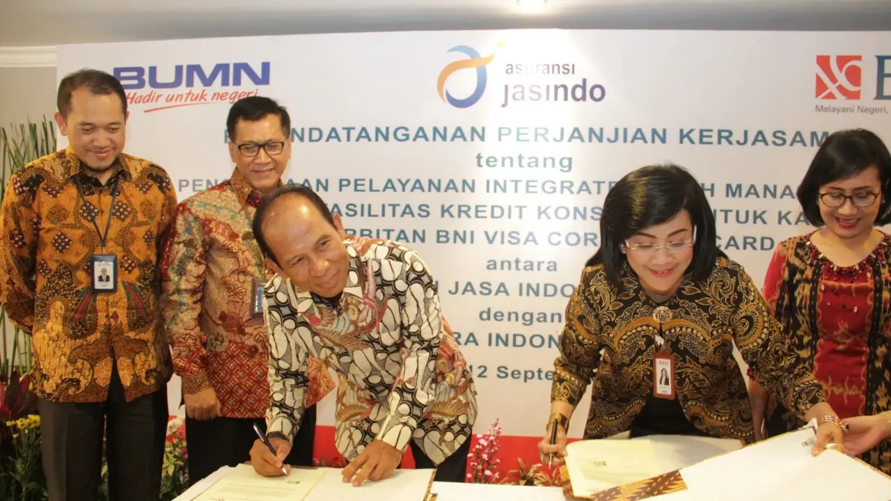 PT Bank Negara Indonesia (Persero) Tbk atau BNI memperluas bisnis di industri asuransi dengan menggandeng PT Asuransi Jasa Indonesia (Persero) atau Jasindo. Dok BNI